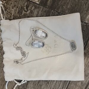 Kendra Scott Gray Necklace and Earring Set